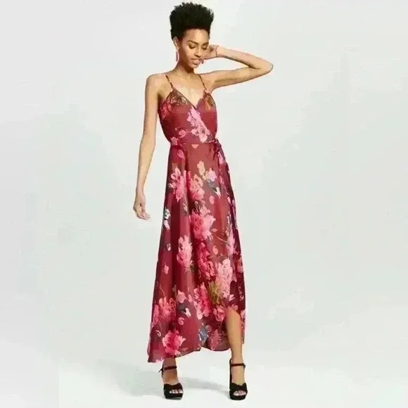 Never worn satin floral dress - Picture 1 of 2